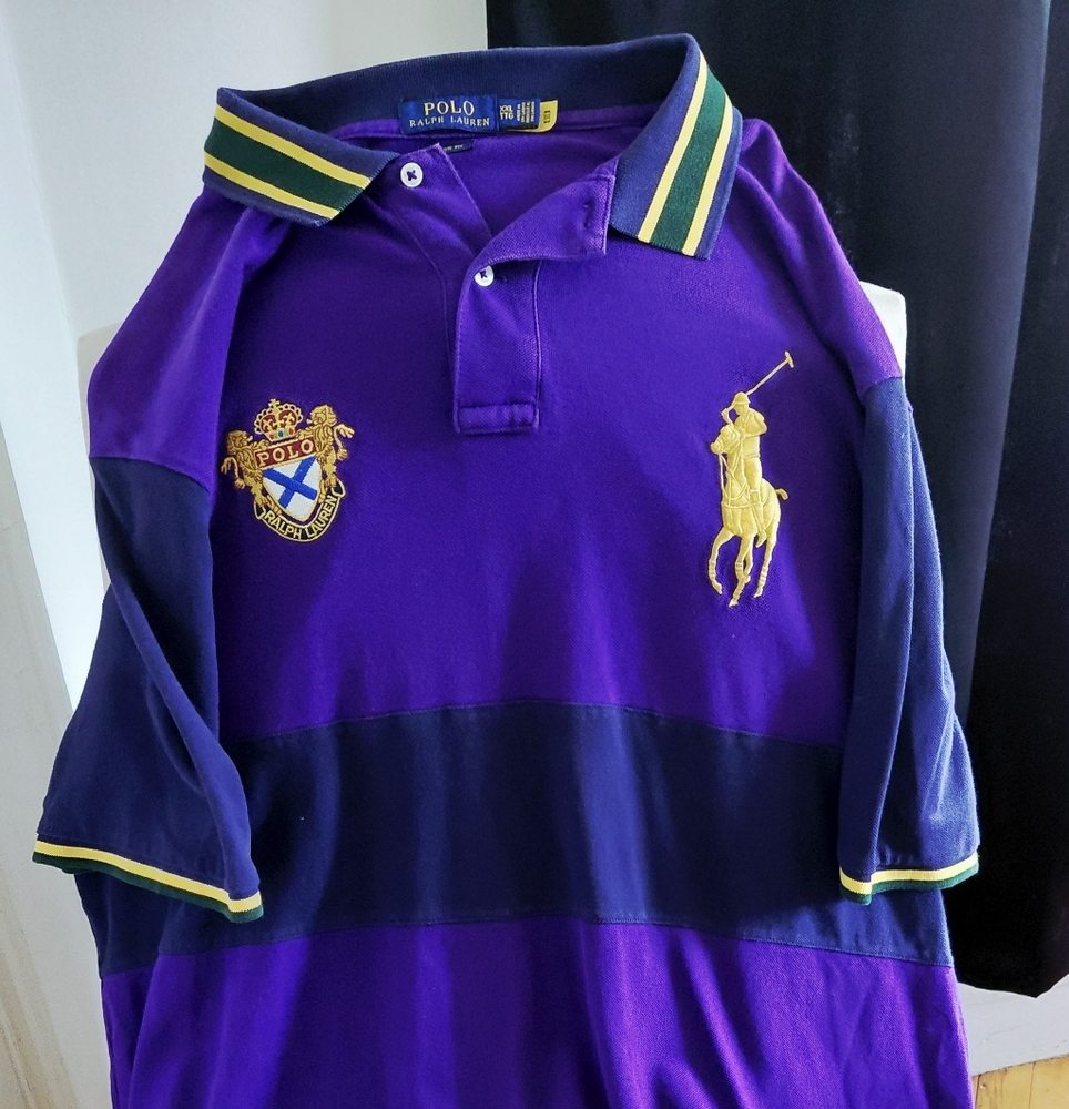 Purple and Navy Polo Shirt
